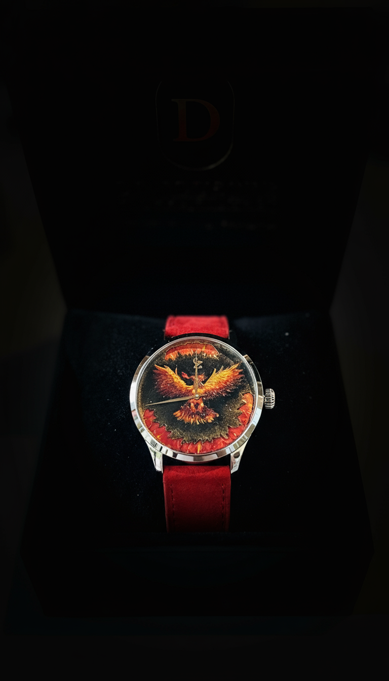 Horloge met donkerdere achtergrond