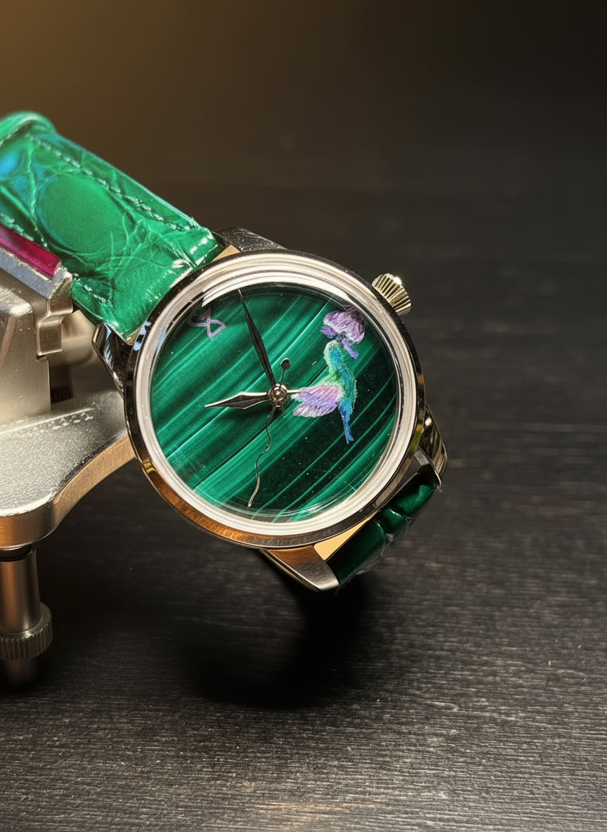 Verbeterde kolibrie foto met warm licht